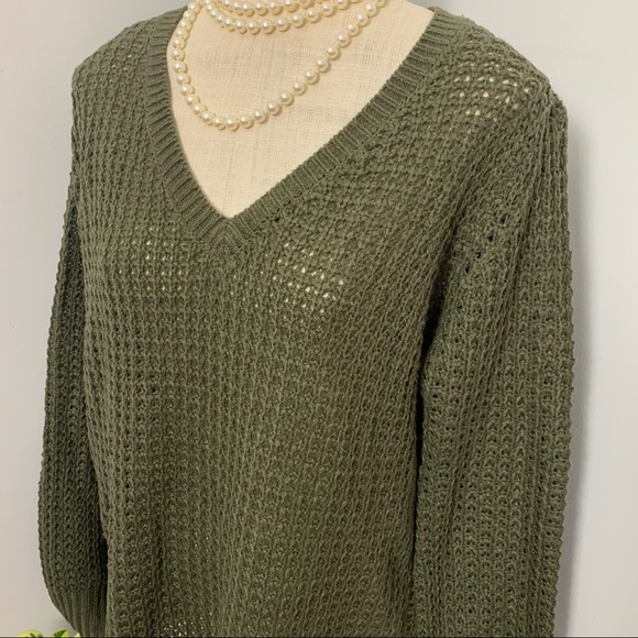 Moss Green Loose Knit Sweater (M/L) - Picture 7 of 7